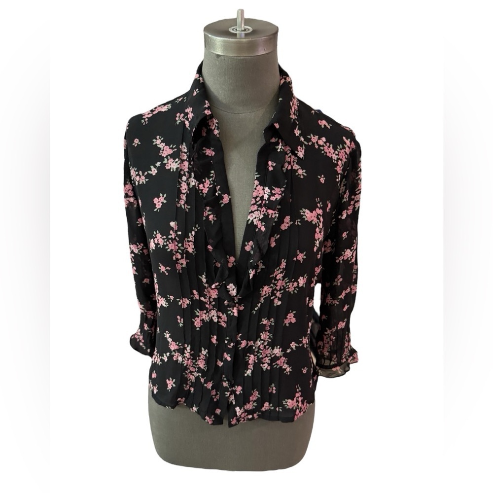 Spenser Jeremy Vintage Floral Silk Blouse Size 10
